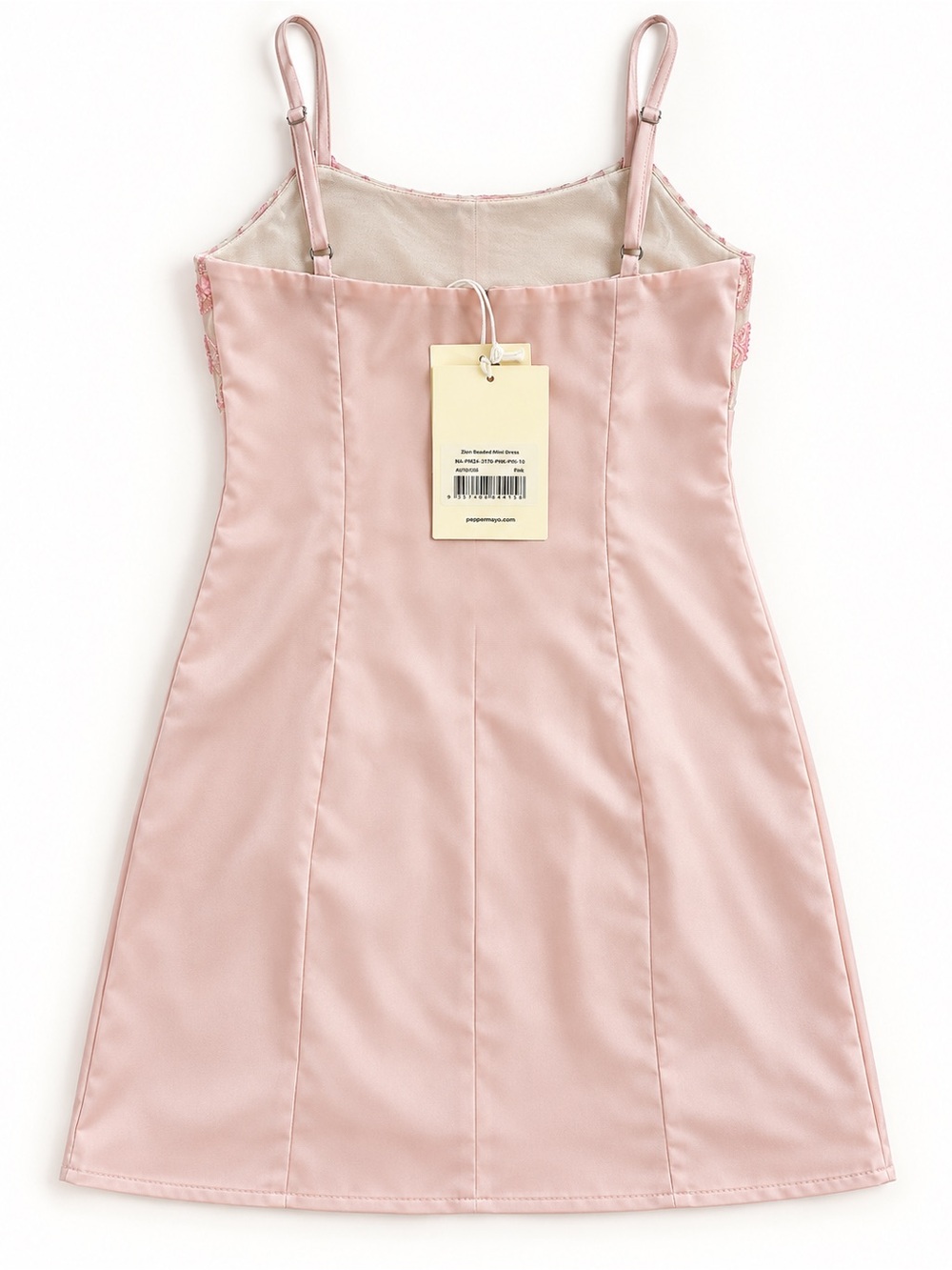 PepperMayo Zion Pink Beaded Micro Mini Dress US 6 - Picture 2 of 5